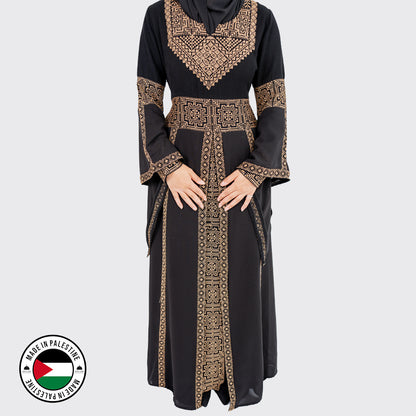 Al Quds Abaya (Black & Gold)