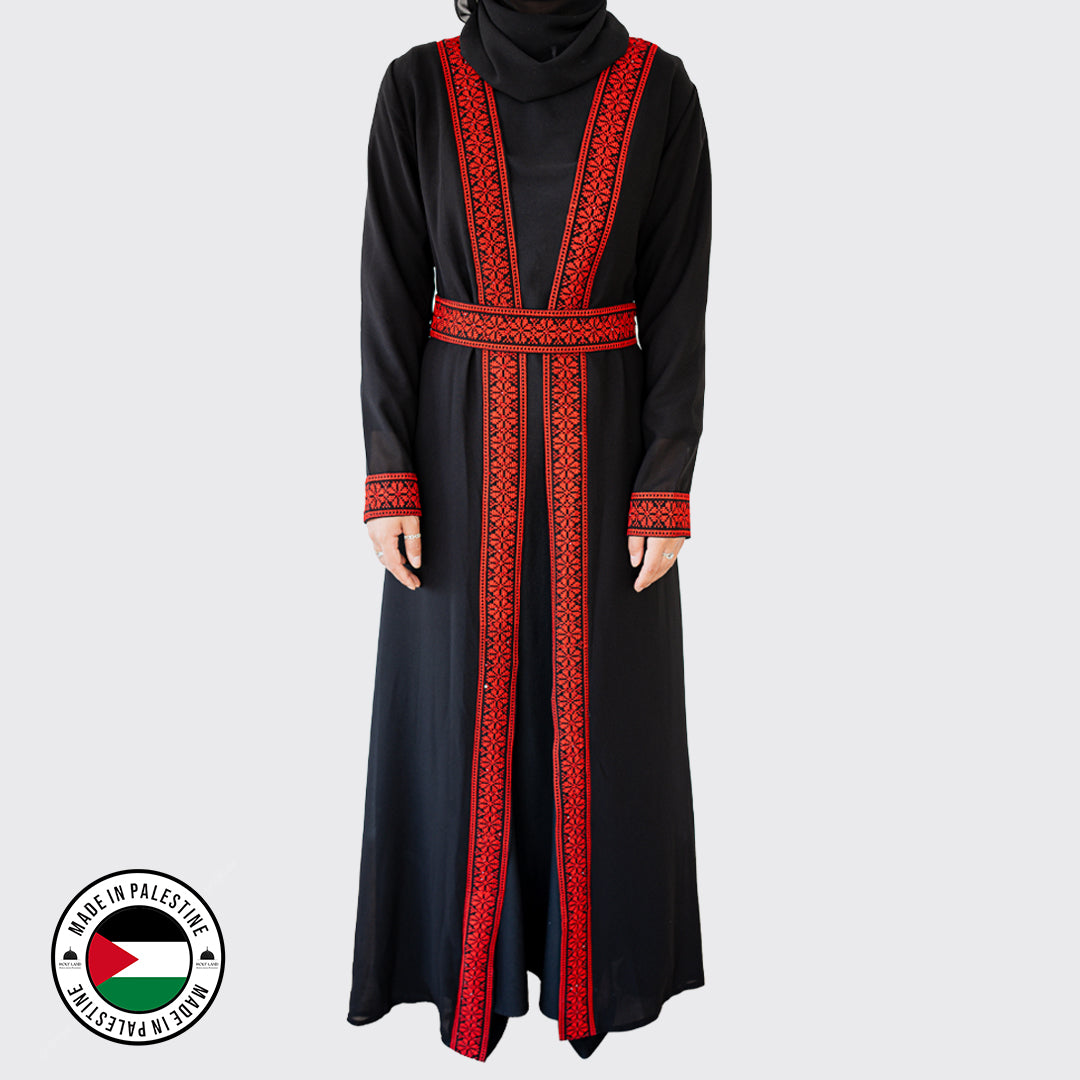 Palestinian Open Tatreez Abaya