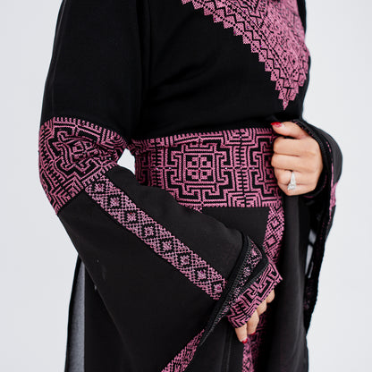 Al Quds Abaya (Black & Purple)