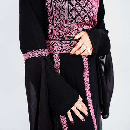 Rafah Abaya (Purple & Black)