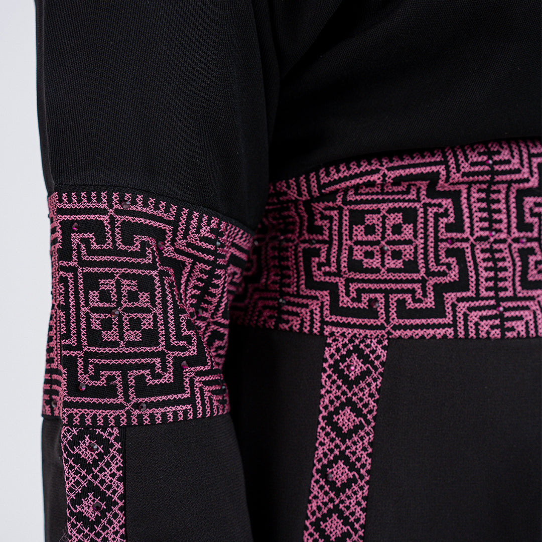 Al Quds Abaya (Black & Purple)