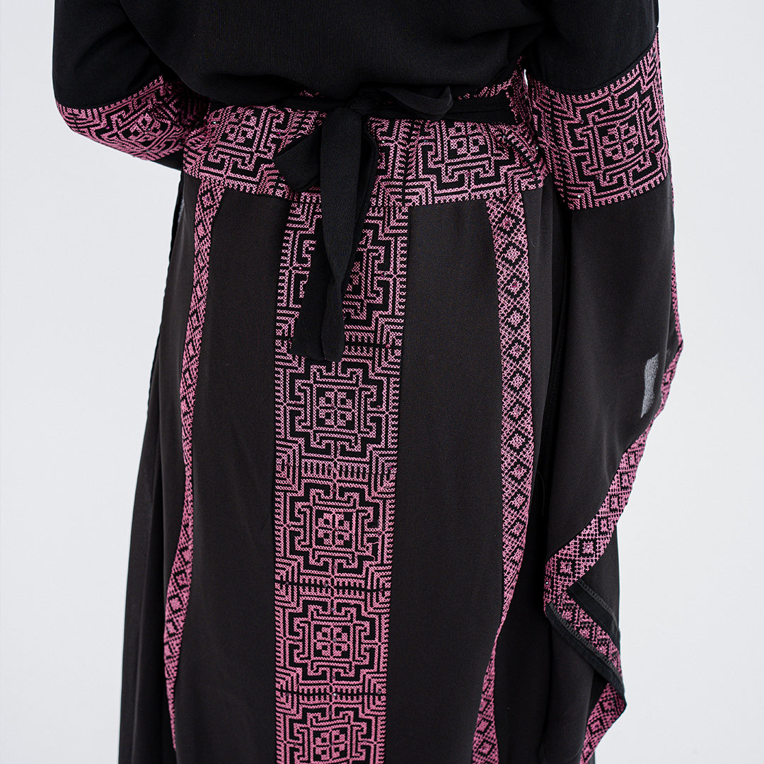 Al Quds Abaya (Black & Purple)