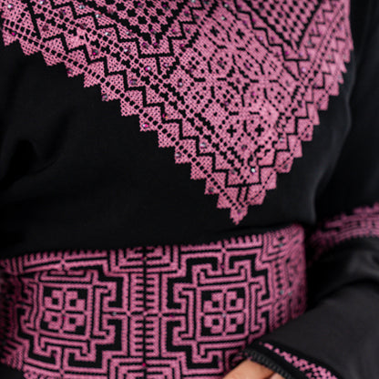 Al Quds Abaya (Black & Purple)