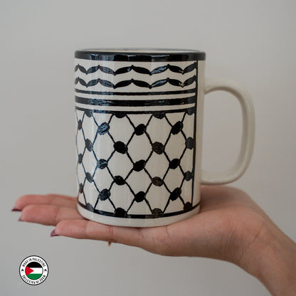 Kuffiyeh Pattern Mug & Tray Set