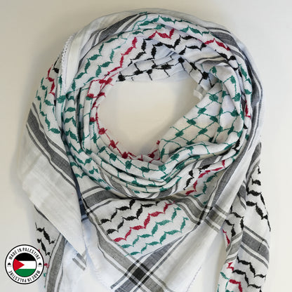 Palestine Flag Hirbawi Kufiya (Kuffiyeh)