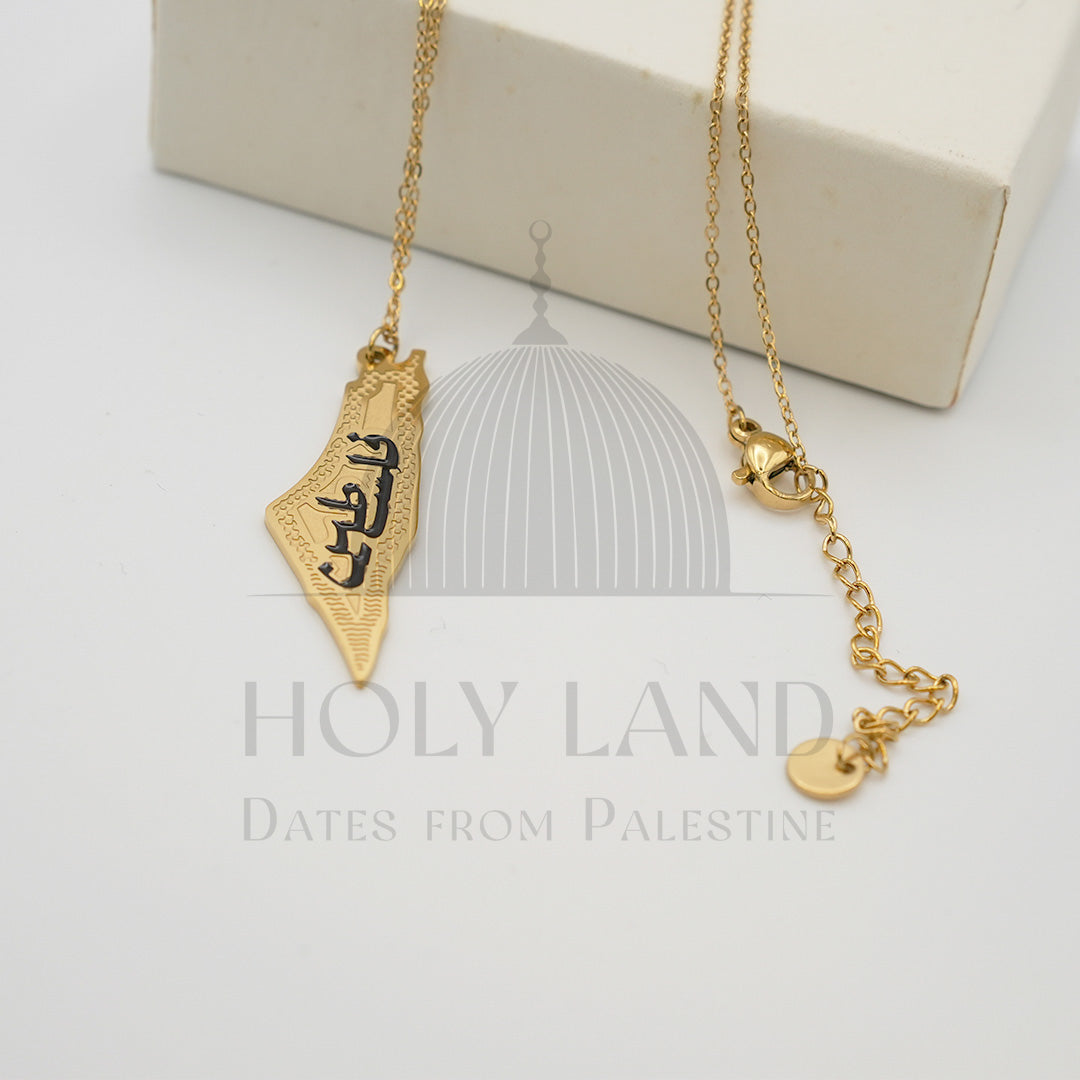 Map of Palestine (Gold) Necklace