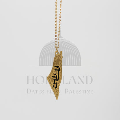 Map of Palestine (Gold) Necklace