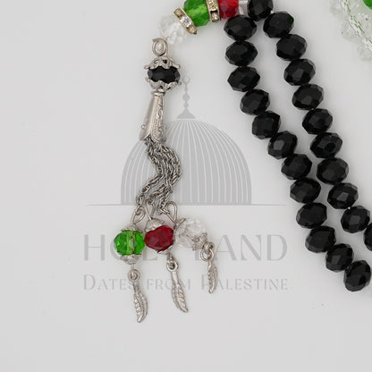 Palestine Tasbiha (99 Prayer beads) Silver