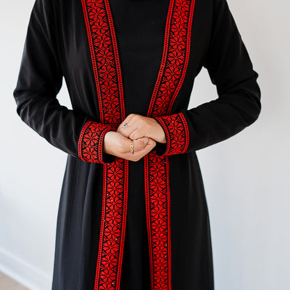 Palestinian Open Tatreez Abaya