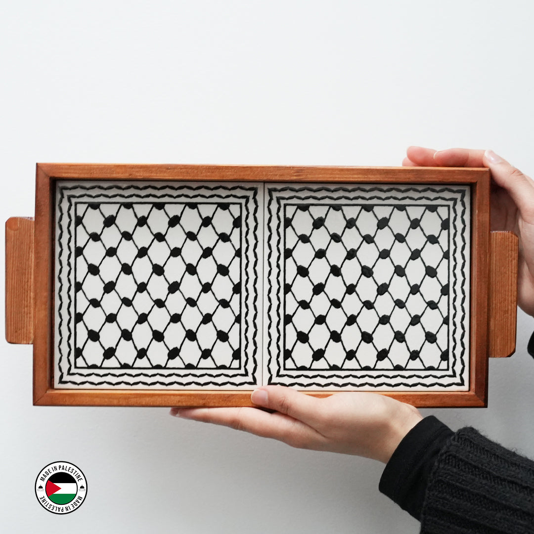 Kuffiyeh Wooden Tray (15x30cm)