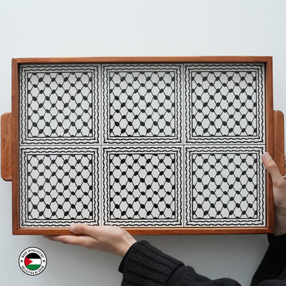 Kuffiyeh Wooden Tray (30x45cm)