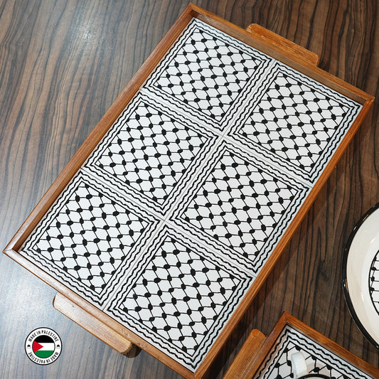 Kuffiyeh Wooden Tray (30x45cm)