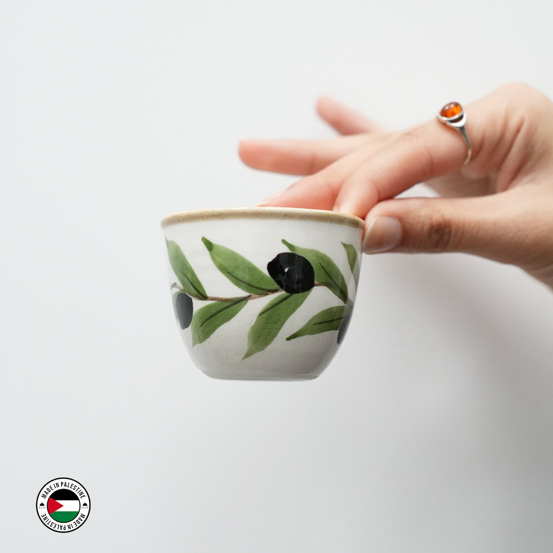 Olive Tree Coffee Cup (2 cups set)