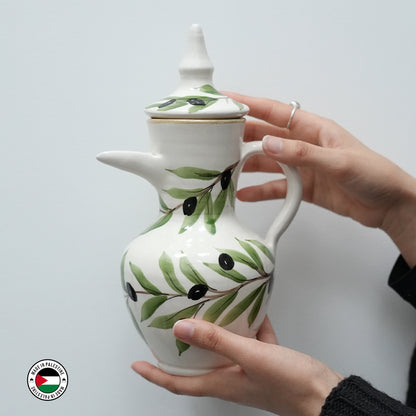 Olive Tree Coffee Pot