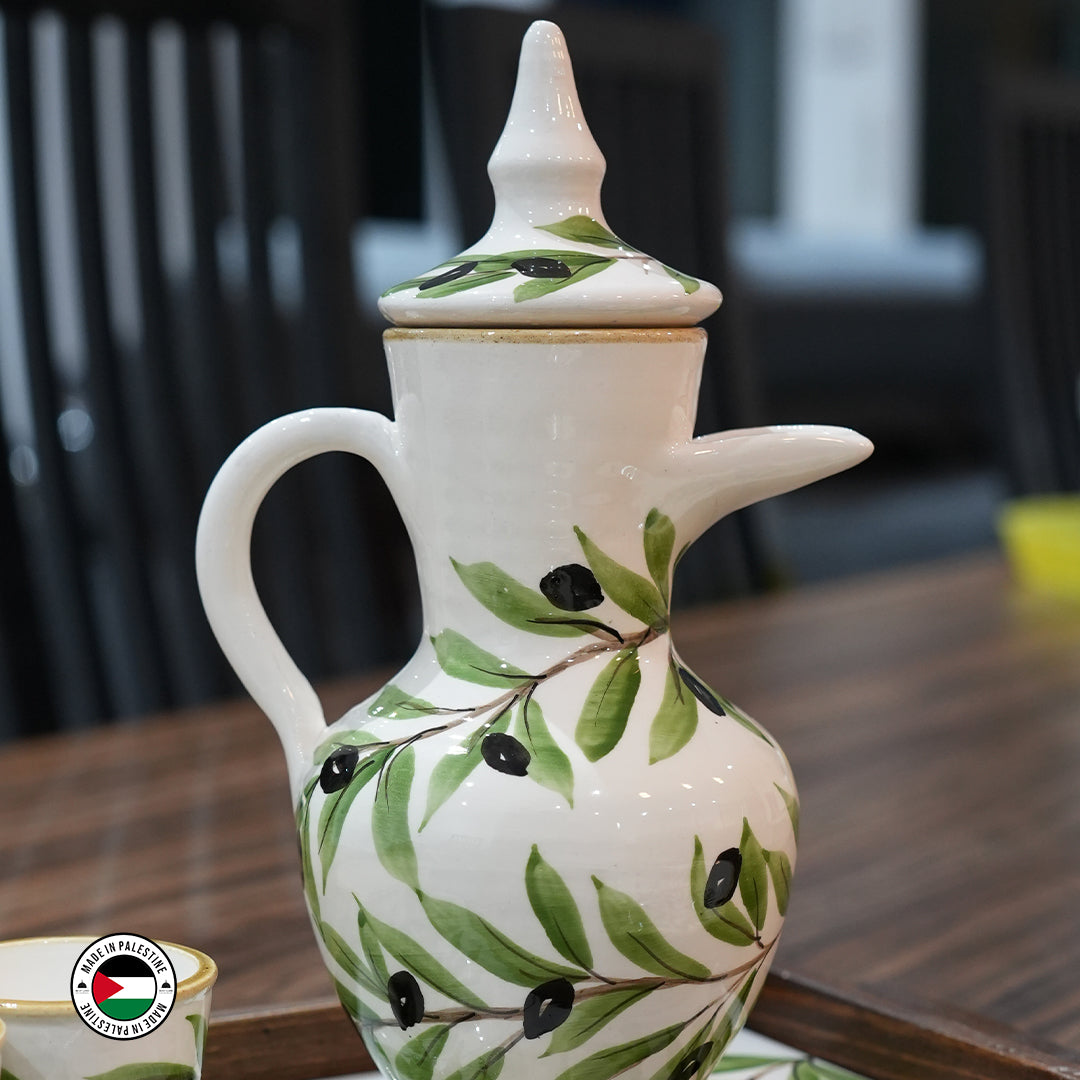 Olive Tree Coffee Pot