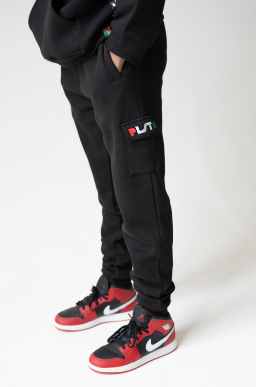 Kids Black Joggers