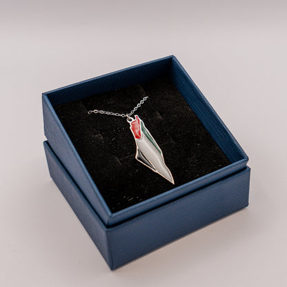 Palestine Flag (Silver) Necklace