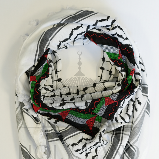 Palestine Embroidered Hirbawi Kufiya (Kuffiyeh)