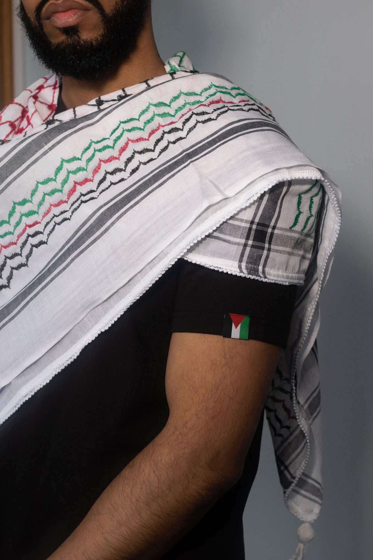 Official Palestinian Flag Hirbawi Kufiya / Keffiyeh - Palestinian Scar